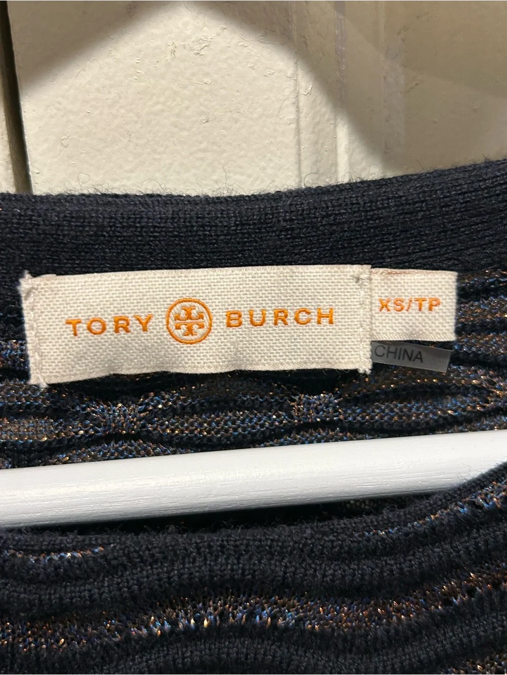 Tory Burch Merino Wool Striped Skirt Set Metallic Textured  , XS